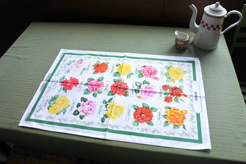 画像1: ティータオル　ROSES  薔薇 (1)