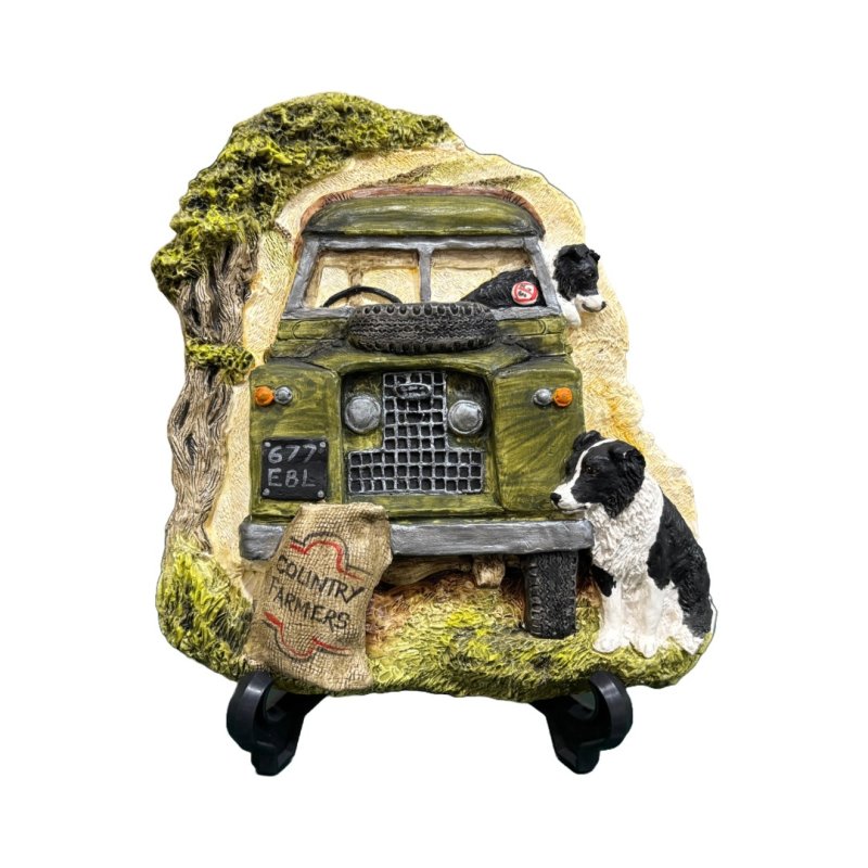 画像1: 英国 ステフ(stef's)社製　犬と車　壁掛け (1)